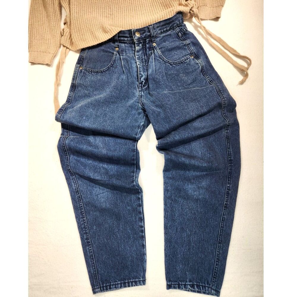 Vintage Britannia Petite High Rise Tapered Jeans XS 26x26 Women’s 0-2 Rigid